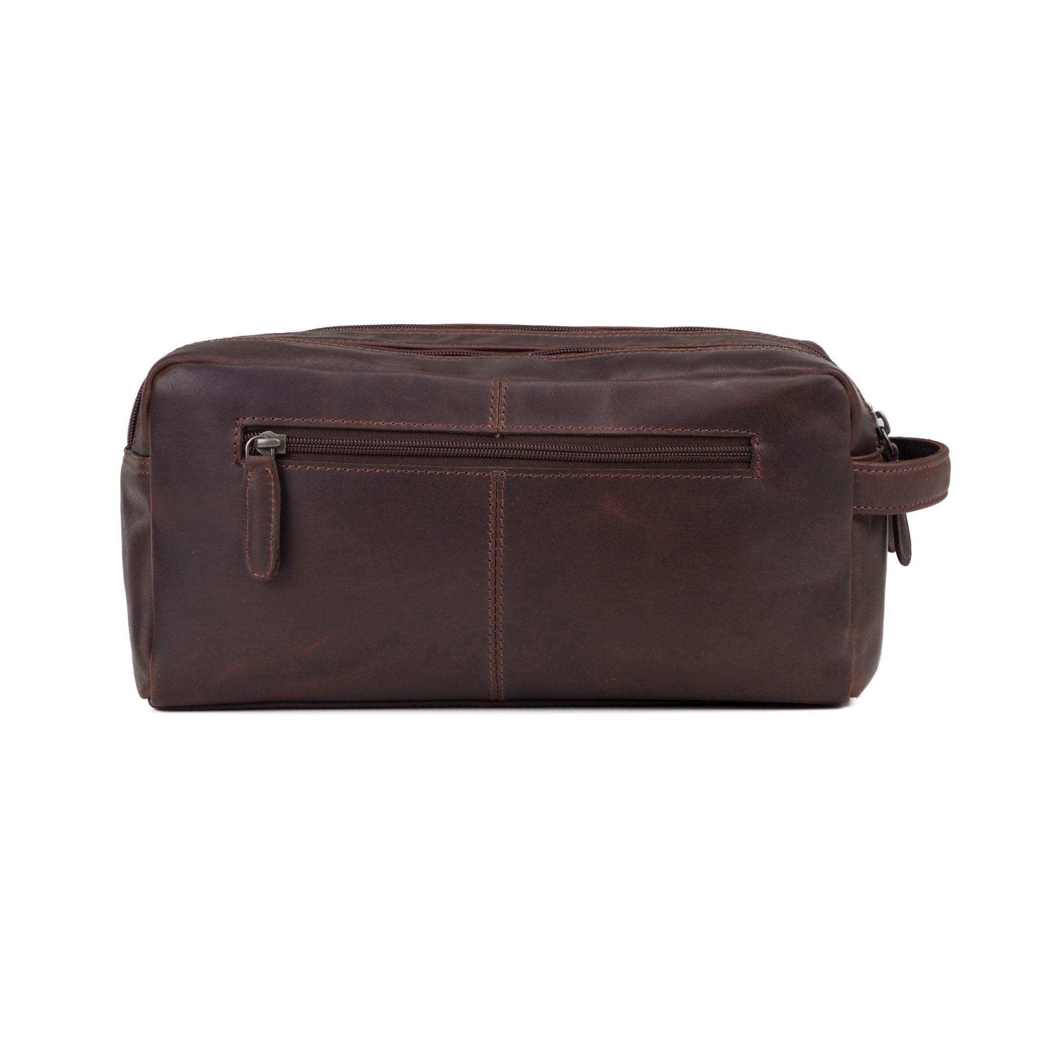 Large Leather Toiletry Bag - Eve Collection