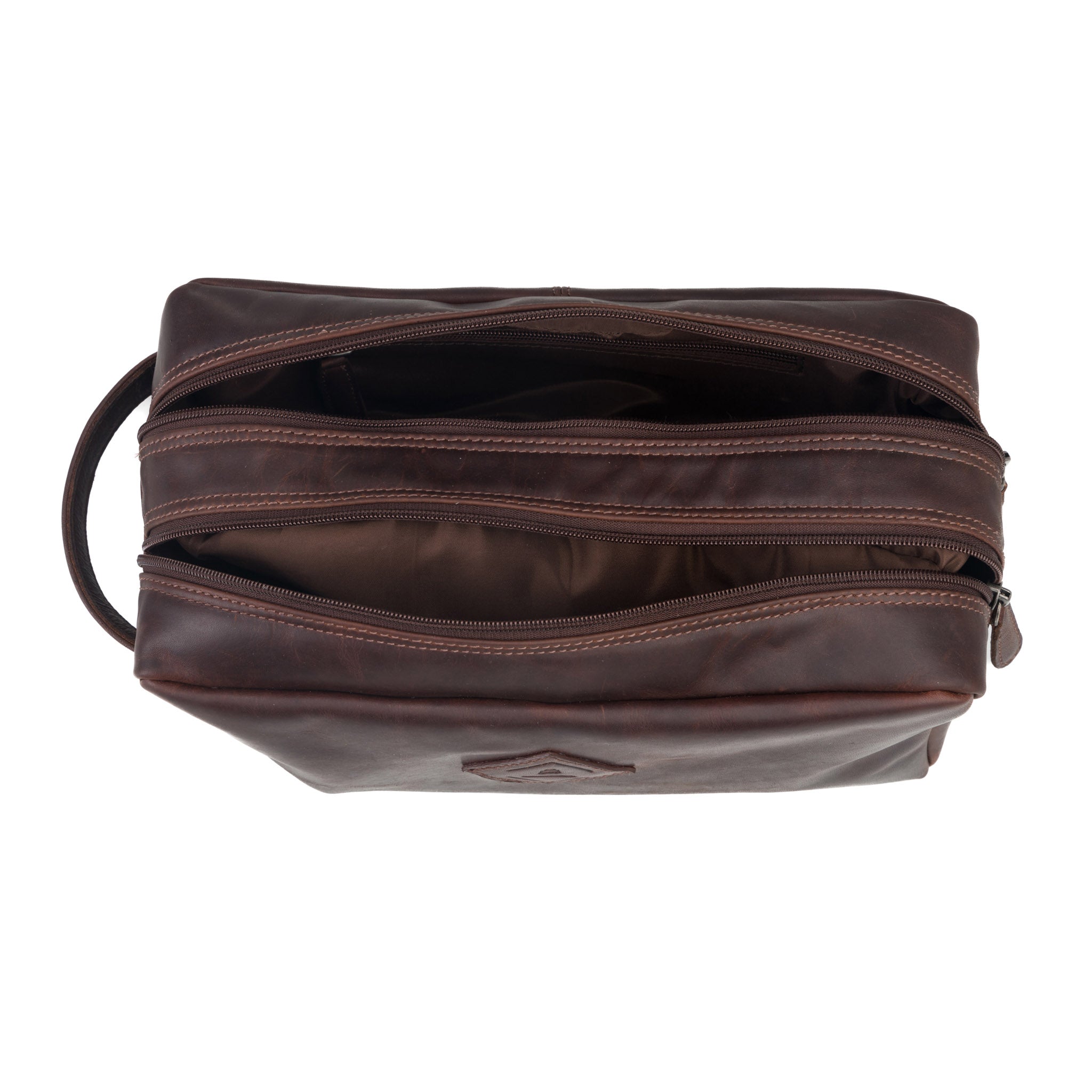 Large Leather Toiletry Bag - Eve Collection