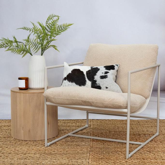 Black & White Cowhide Cushion - Luxury Style