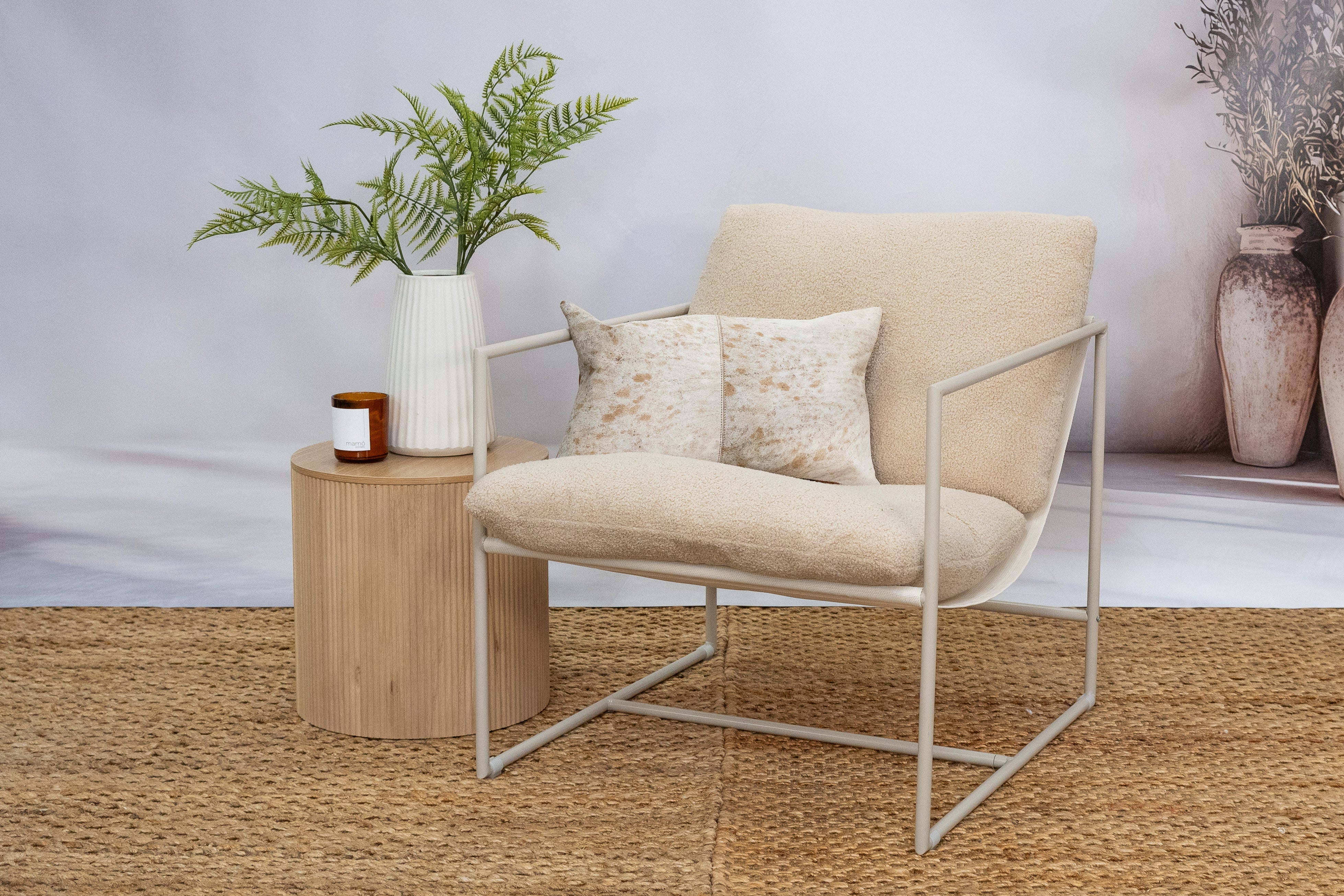 Brown & White Cowhide Cushion - Luxury Style