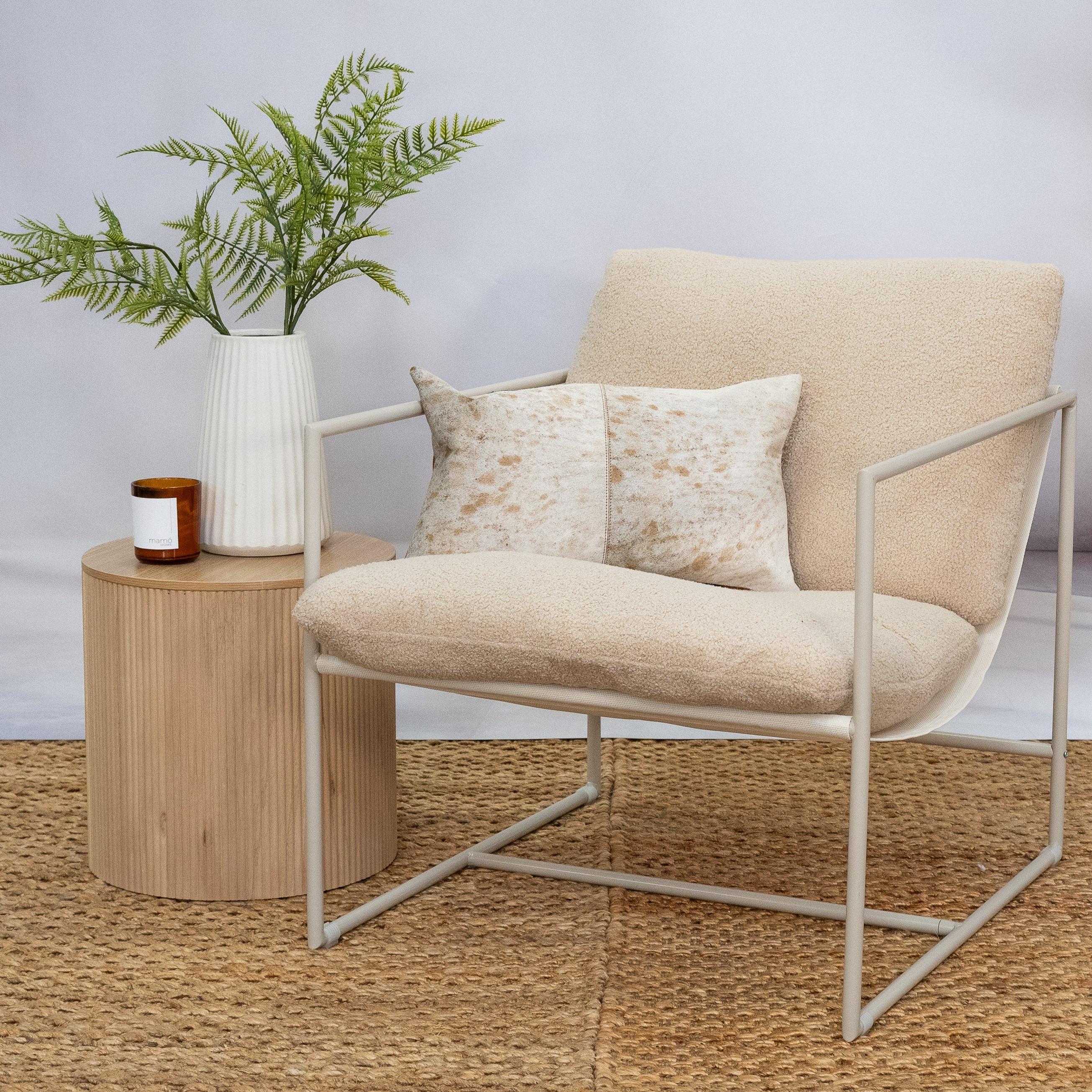 Brown & White Cowhide Cushion - Luxury Style
