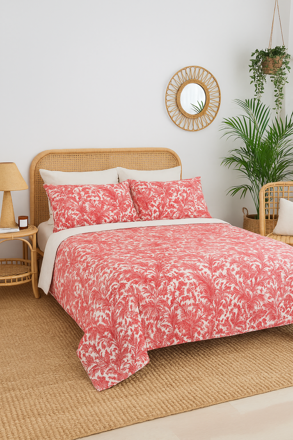 Blush Botanica Cotton Quilt - Queen/King Size