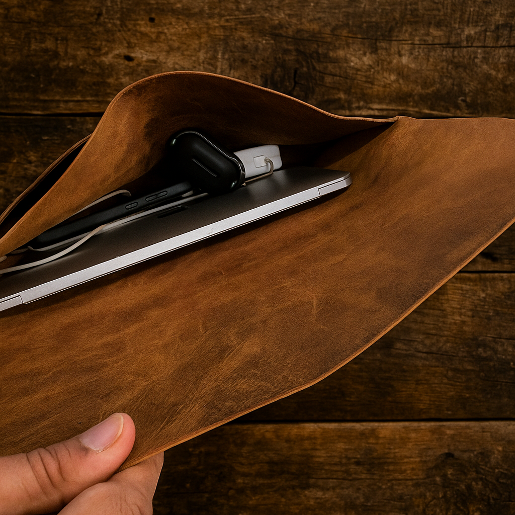 Urban Nomad Leather Laptop Sleeve - Rugged Fit