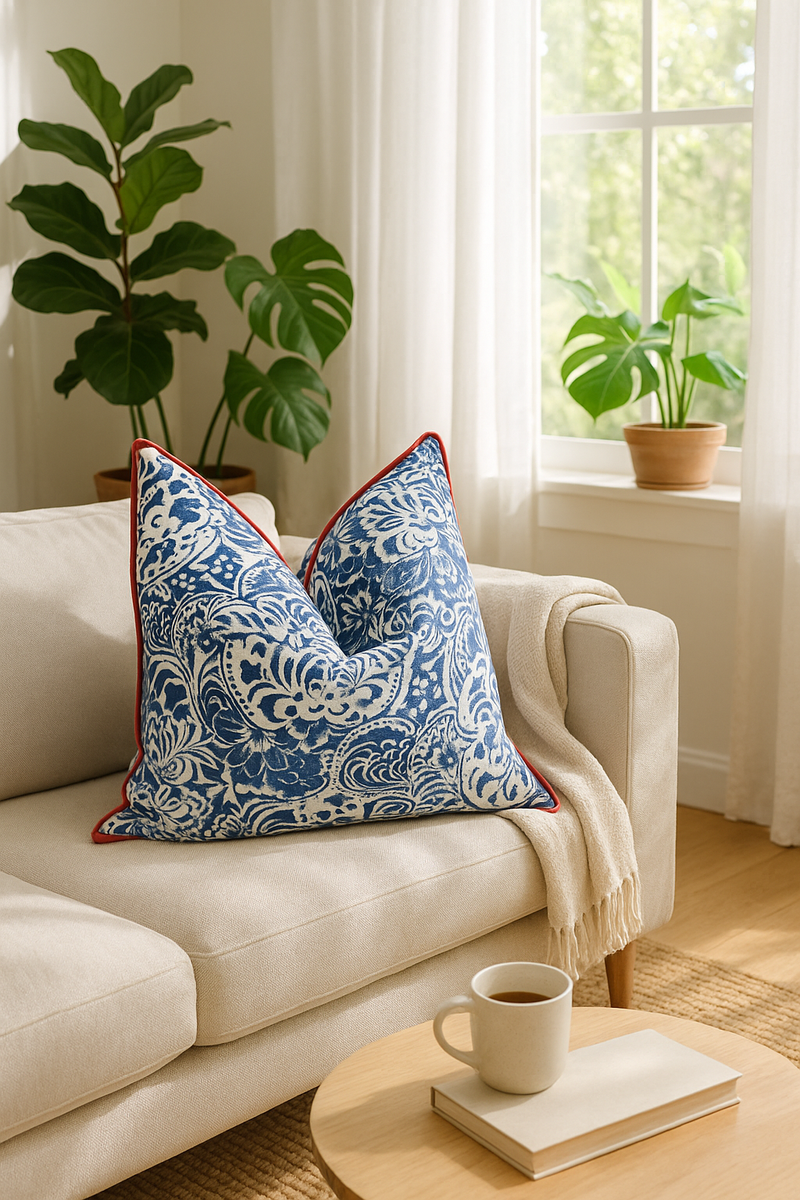 Timeless Florals Handmade Cotton Cushion