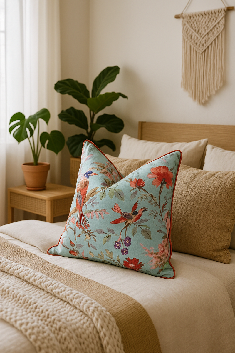 Winged Bliss Cotton Cushion Cover
