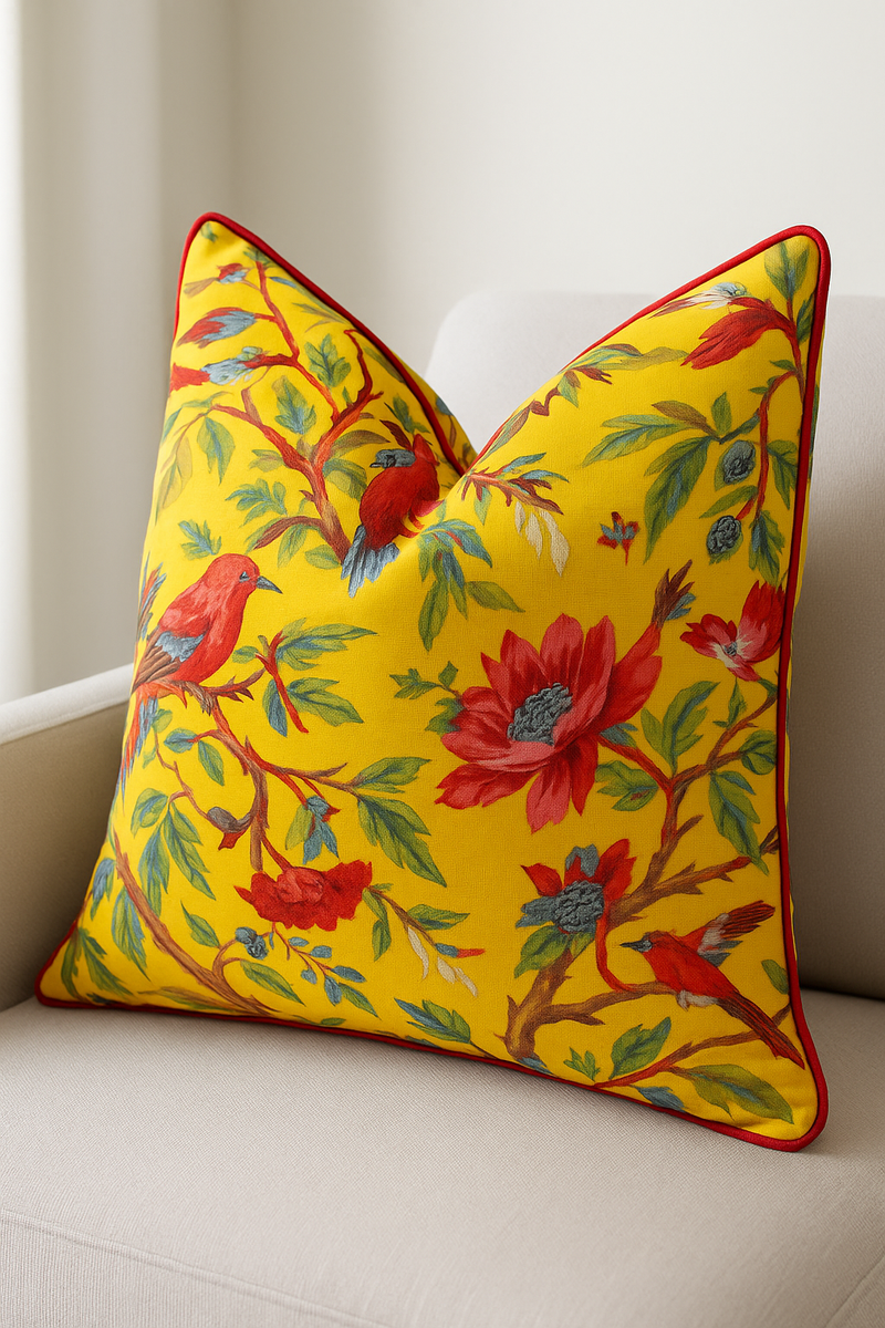 Floral Oasis Handmade Cotton Cushion