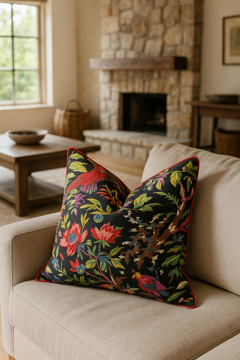 Tropical Paradise Cotton Cushion Cover
