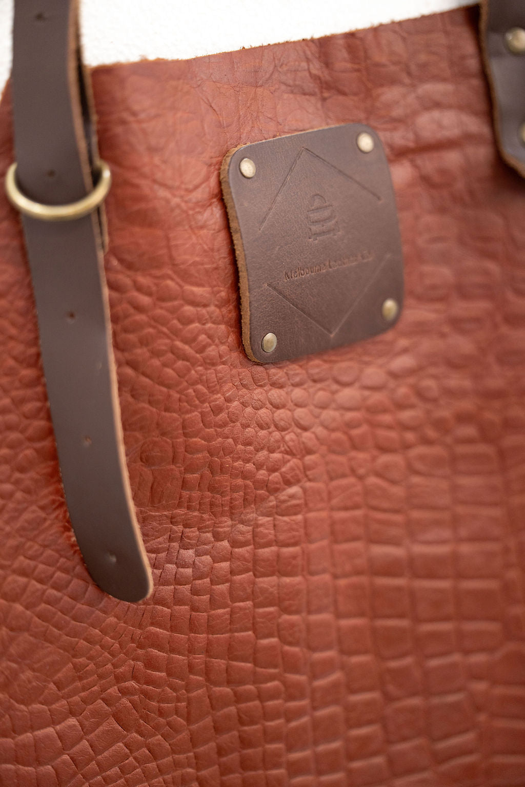 Stylish croc embossed leather apron for barbers and creators