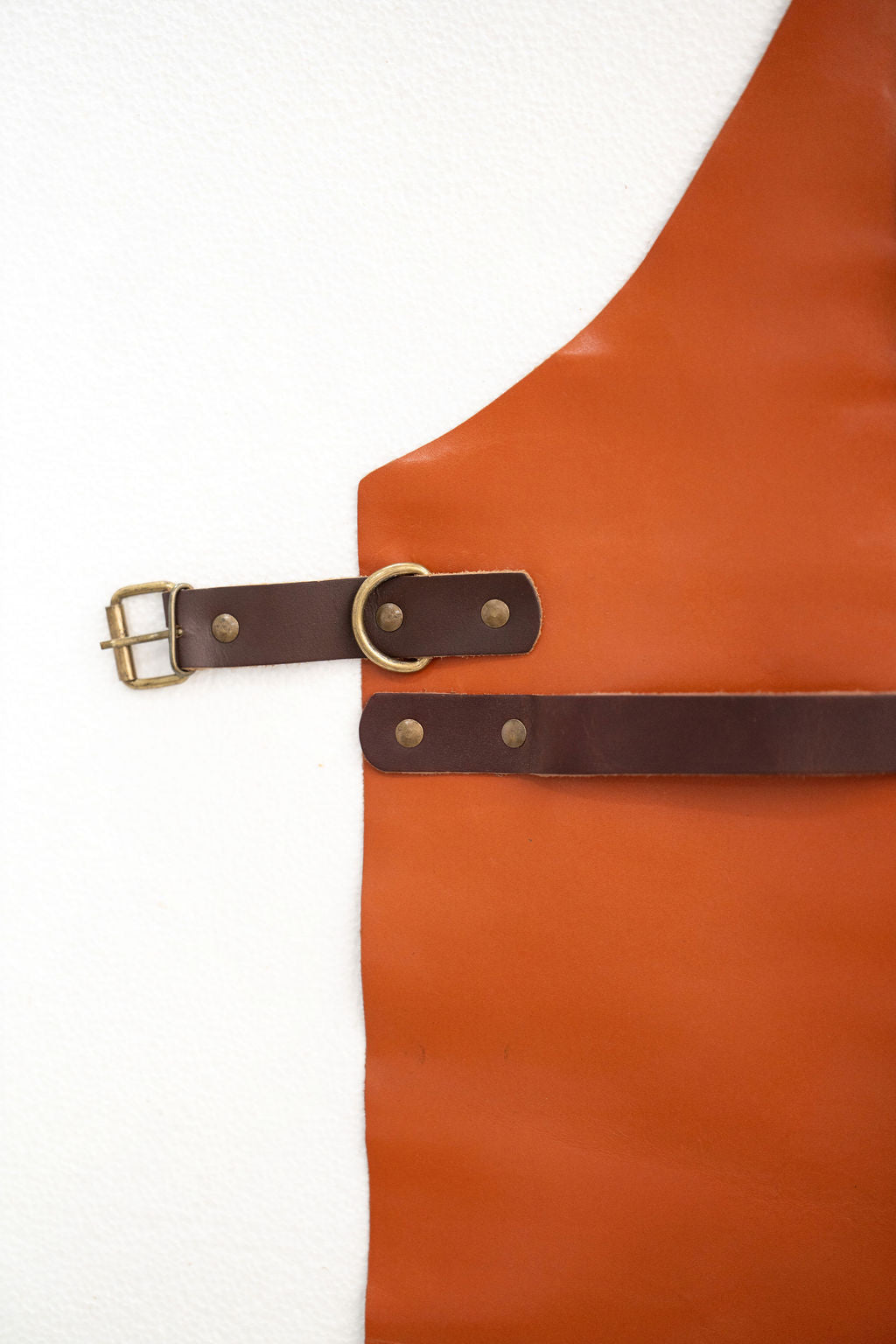 Elegant cognac tan leather apron premium design for professionals