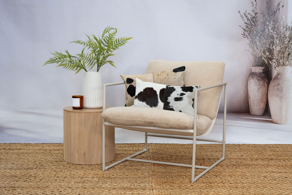 Black & White Cowhide Cushion - Luxury Style
