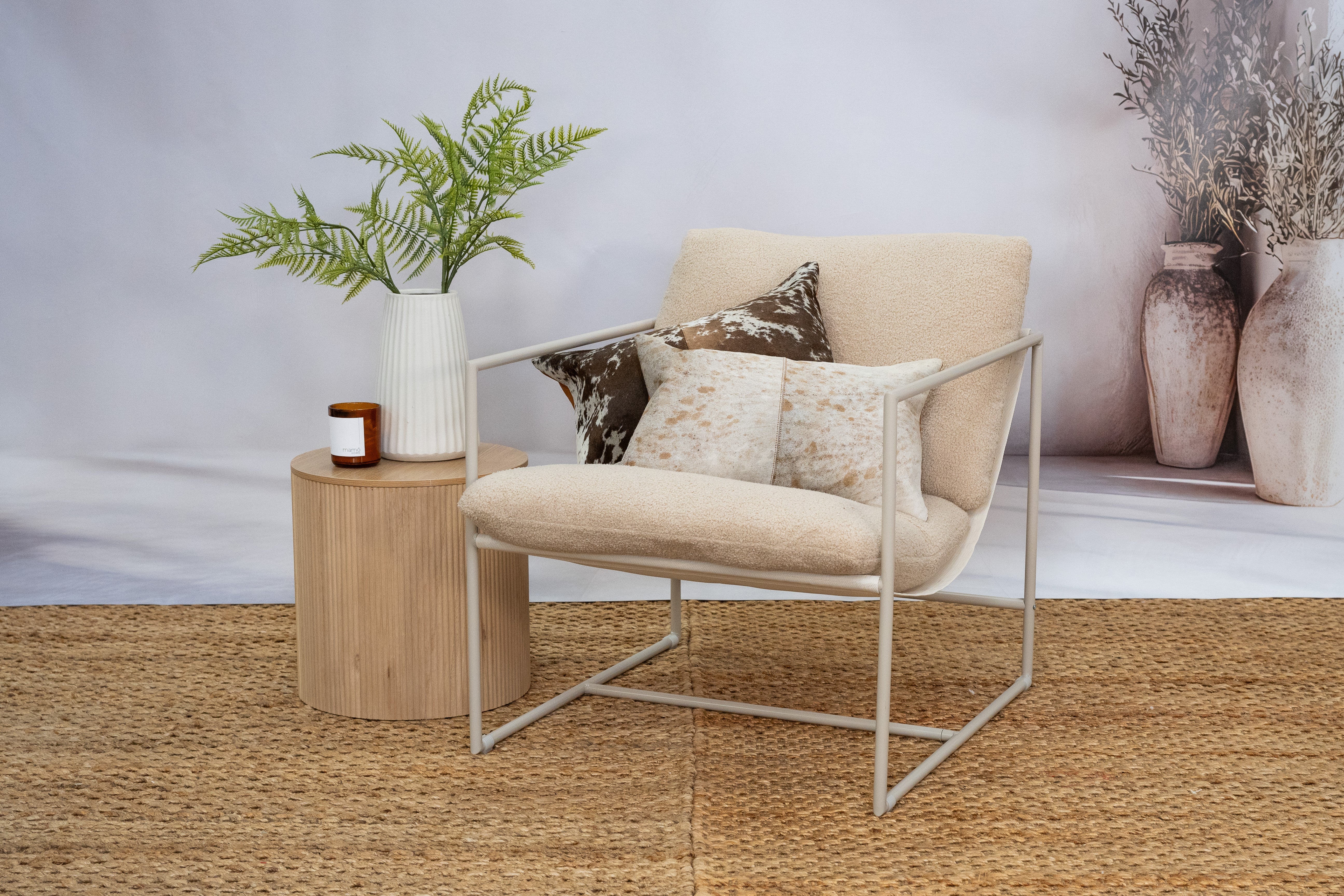 Brown & White Cowhide Cushion - Luxury Style