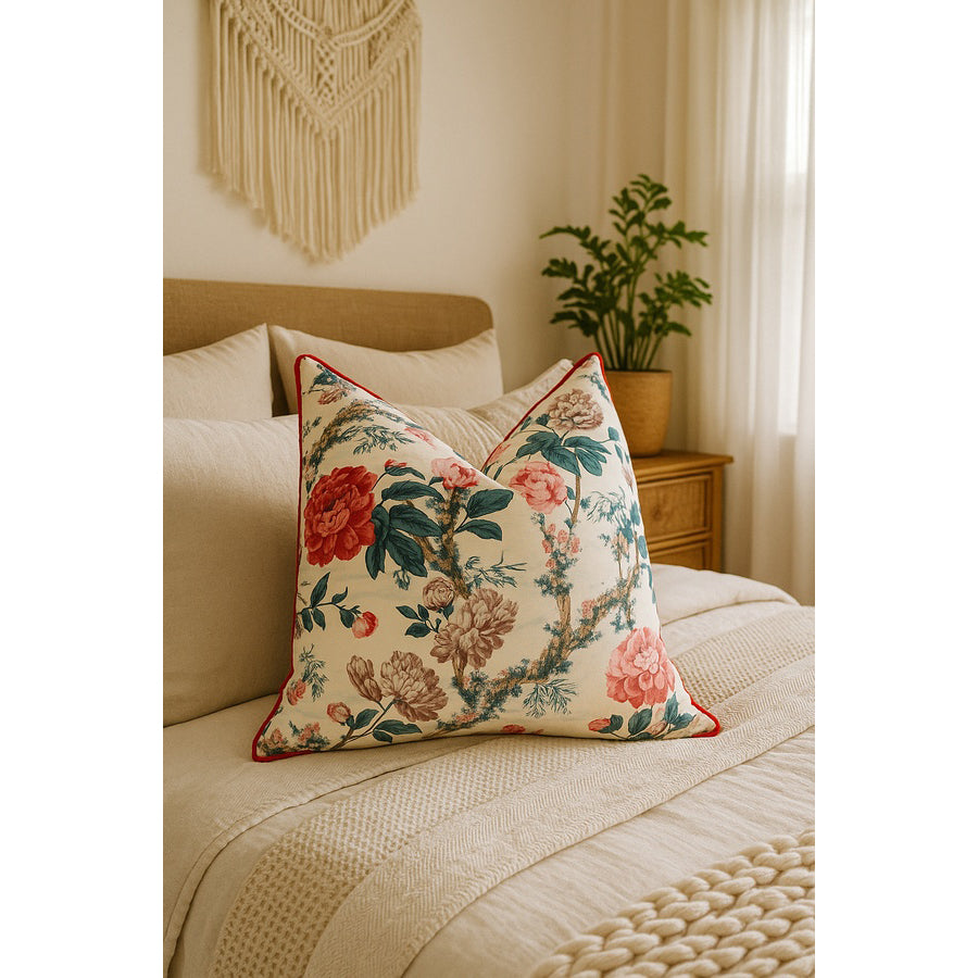 Floral Hideaway Cotton Cushion Cover