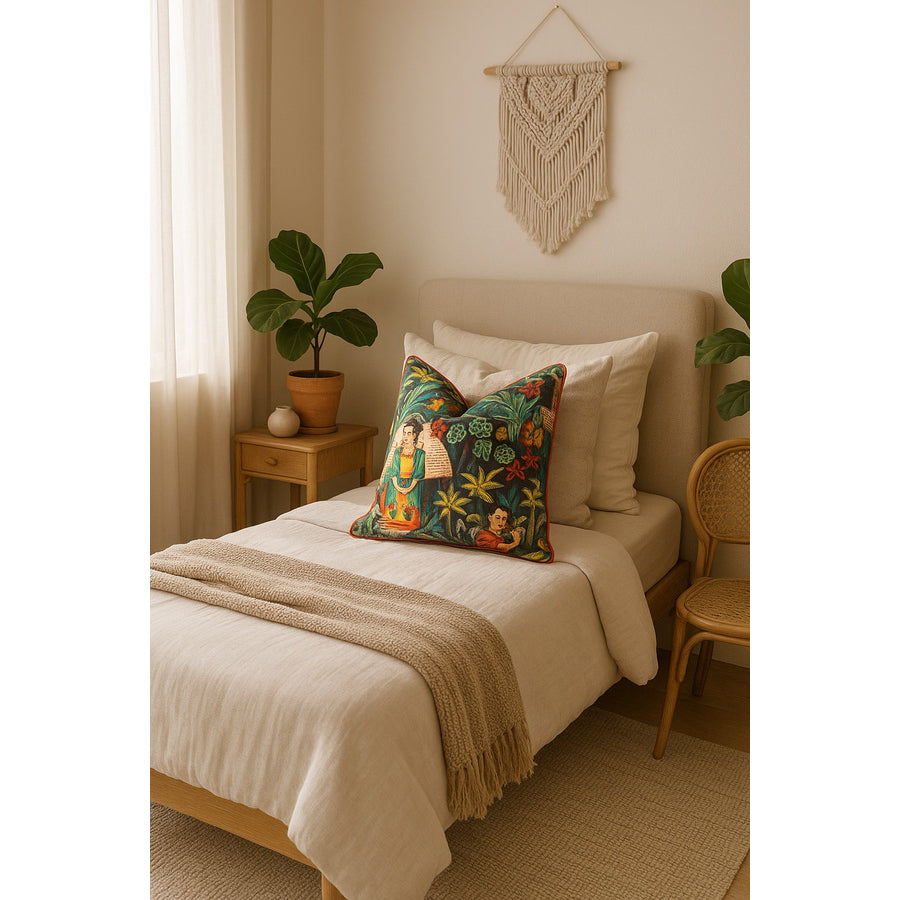 Frida's Extravaganza Cotton Cushion