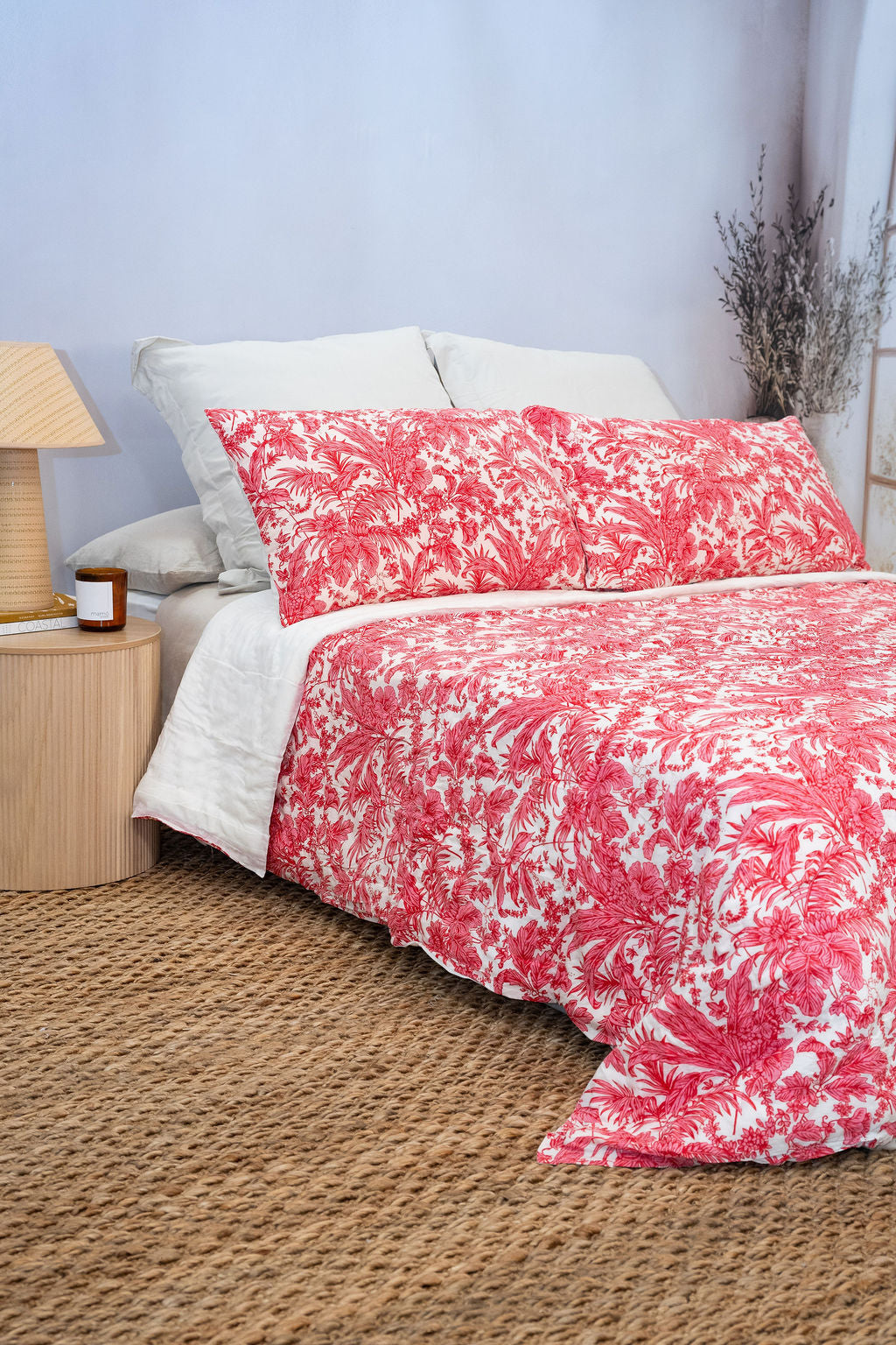 Blush Botanica Cotton Quilt - Queen/King Size