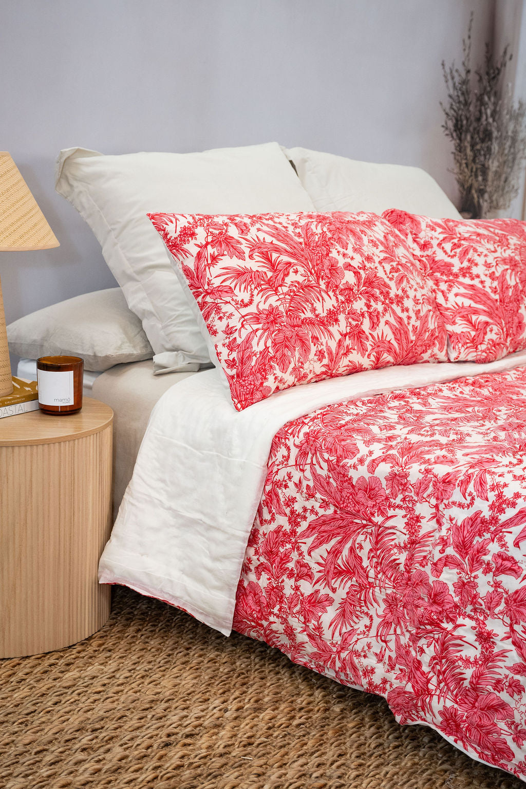 Blush Botanica Cotton Quilt - Queen/King Size
