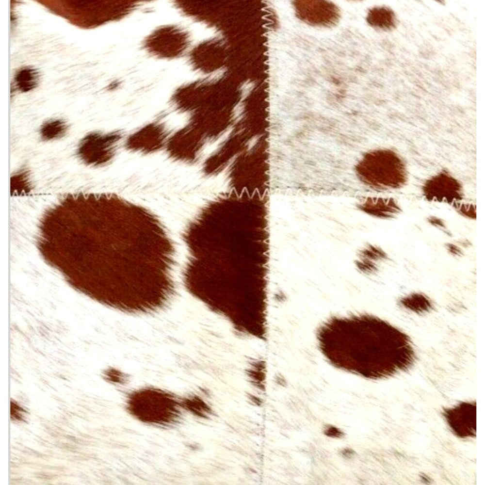 Boho eclectica brown white cowhide throw pillow cover