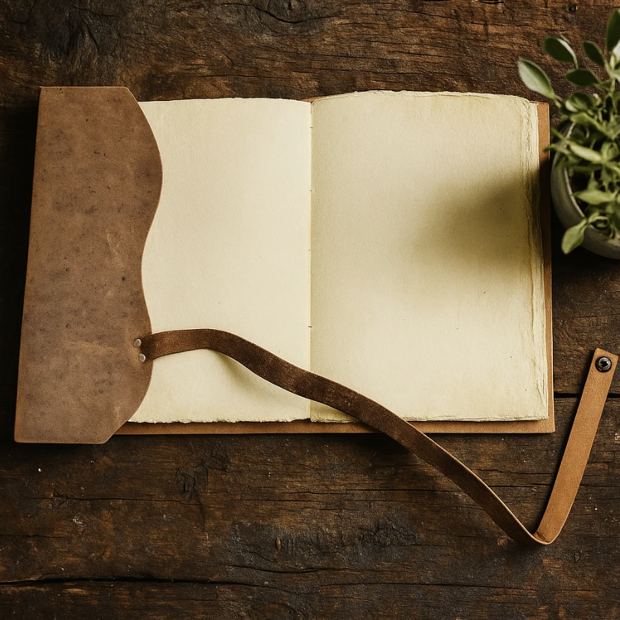 Vintage Leather Journal - A4 Handcrafted