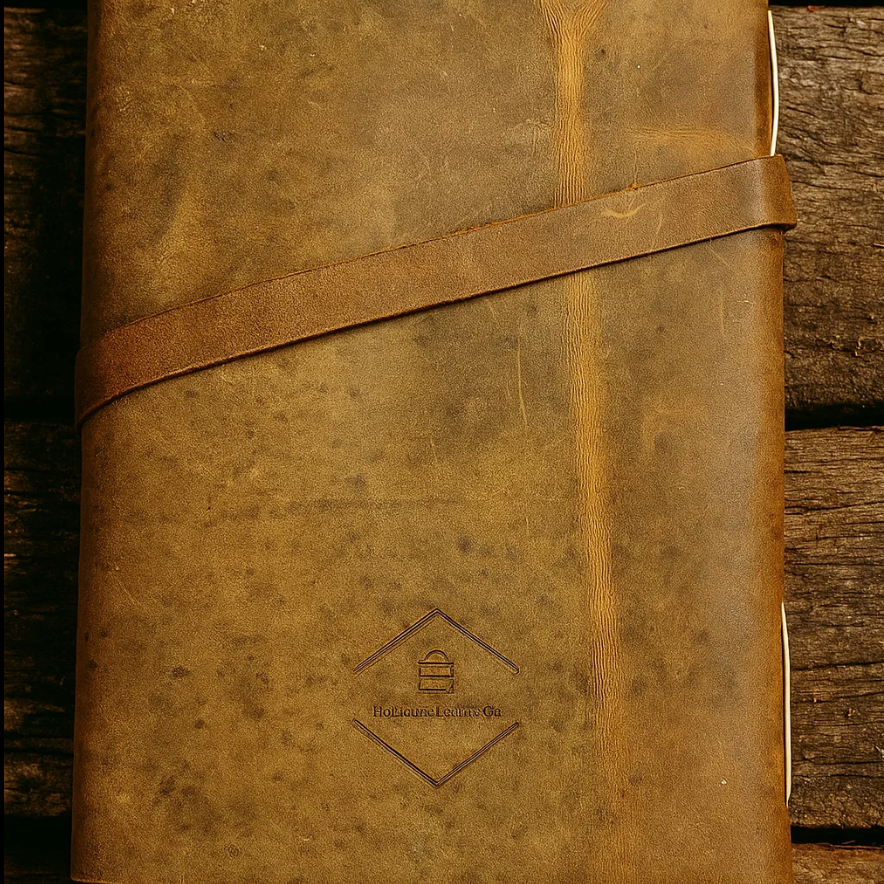 Vintage Leather Journal - A4 Handcrafted