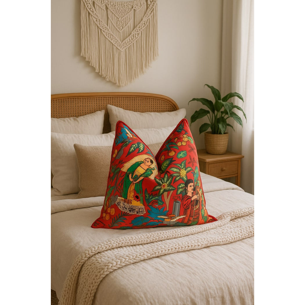Cultura Mexicana Cotton Cushion Cover
