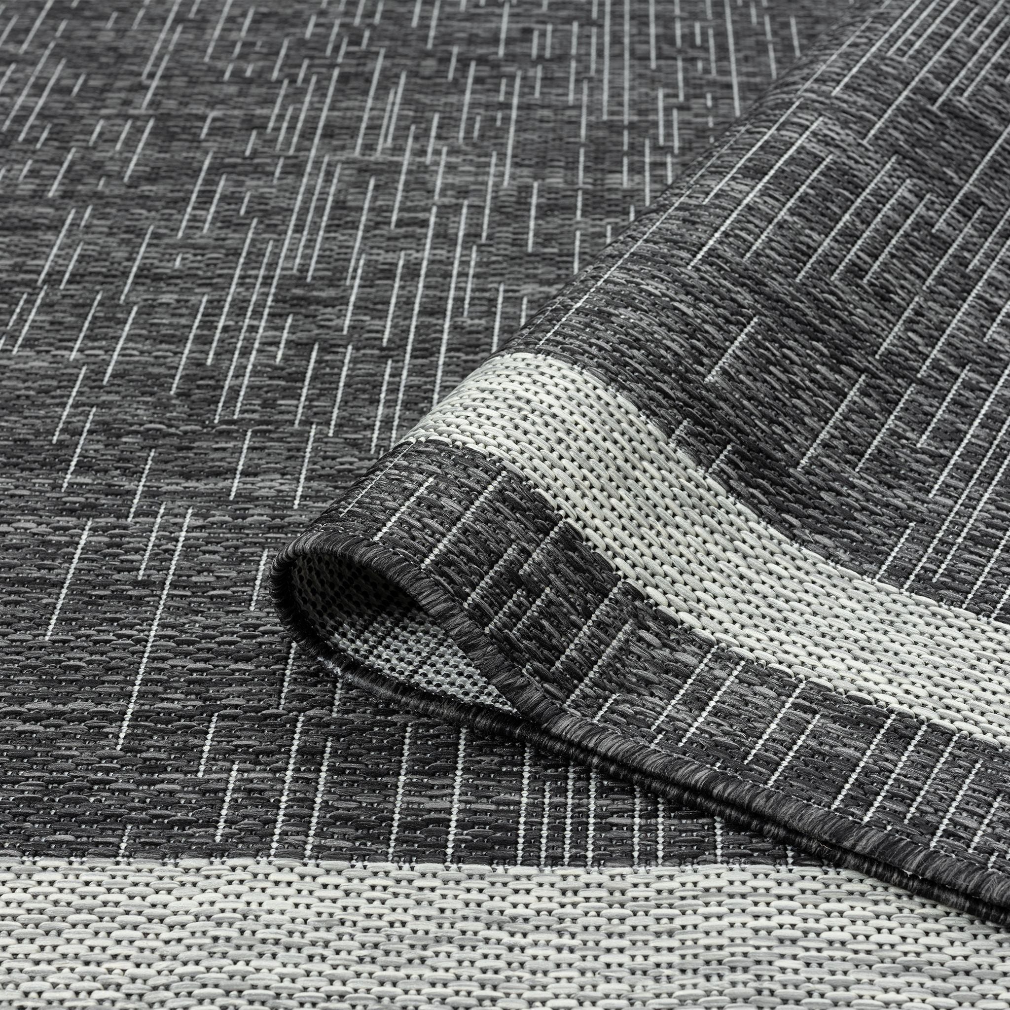 Alfresco 426 Shadow Black Rug - Indoor/Outdoor Style