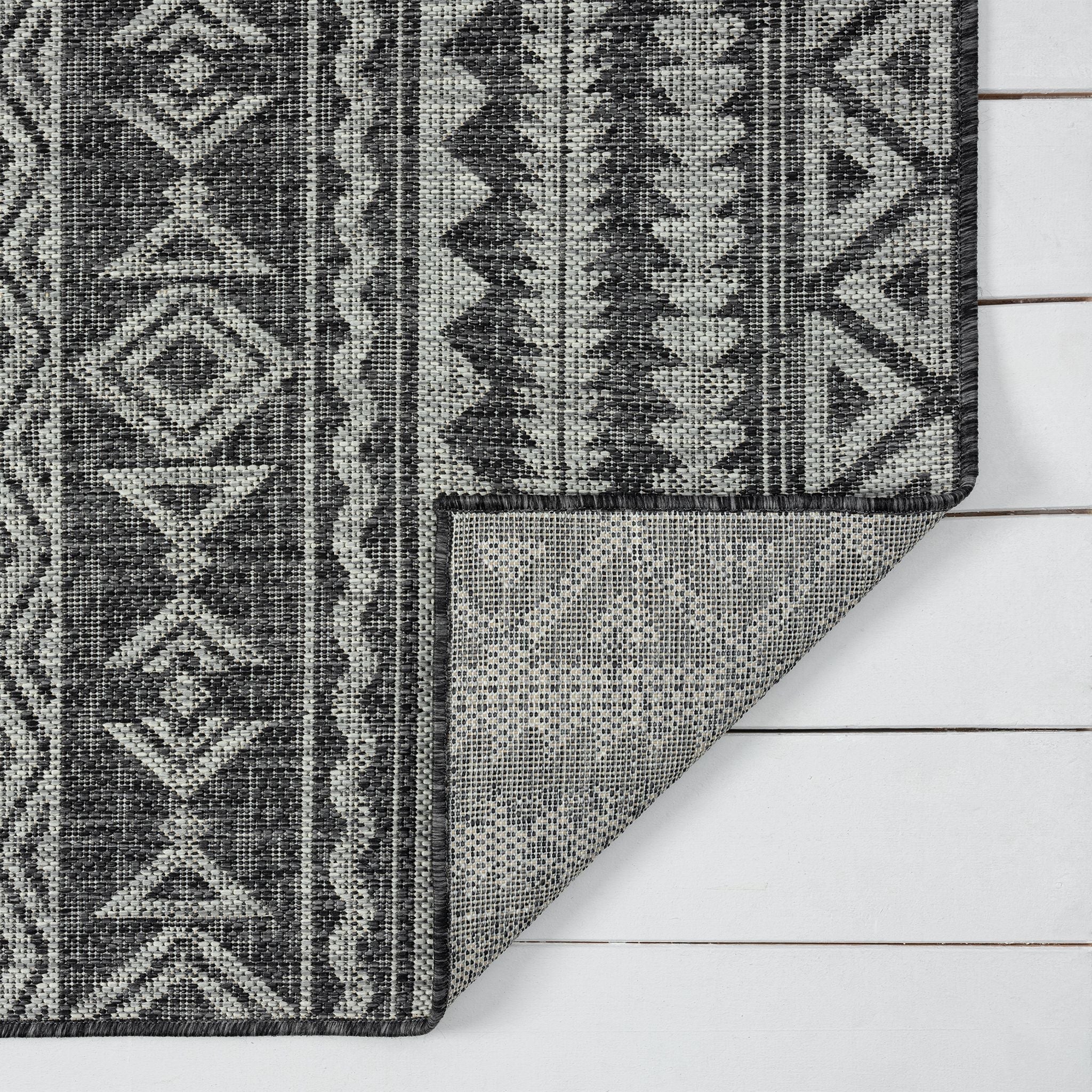 Alfresco 421 Dark Grey Rug - Weatherproof & Elegant