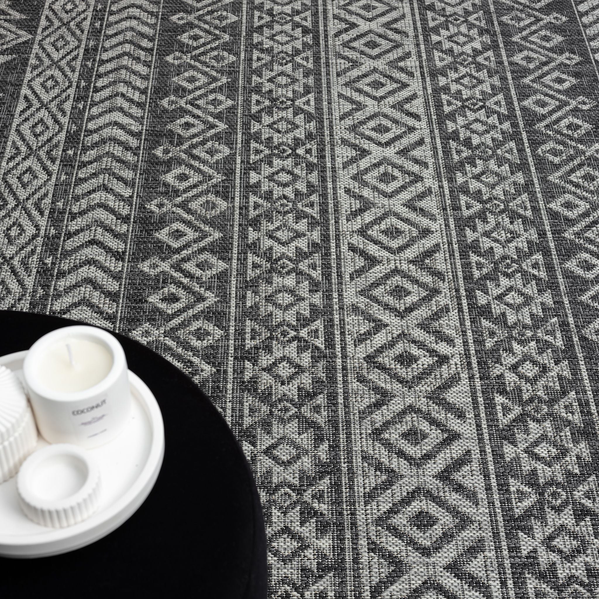 Alfresco 421 Dark Grey Rug - Weatherproof & Elegant
