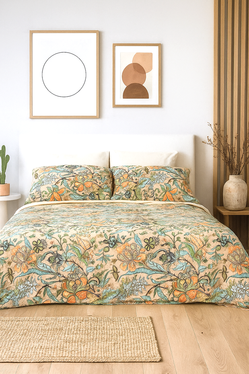 Floral Paradise Cotton Quilt Set - Queen/King