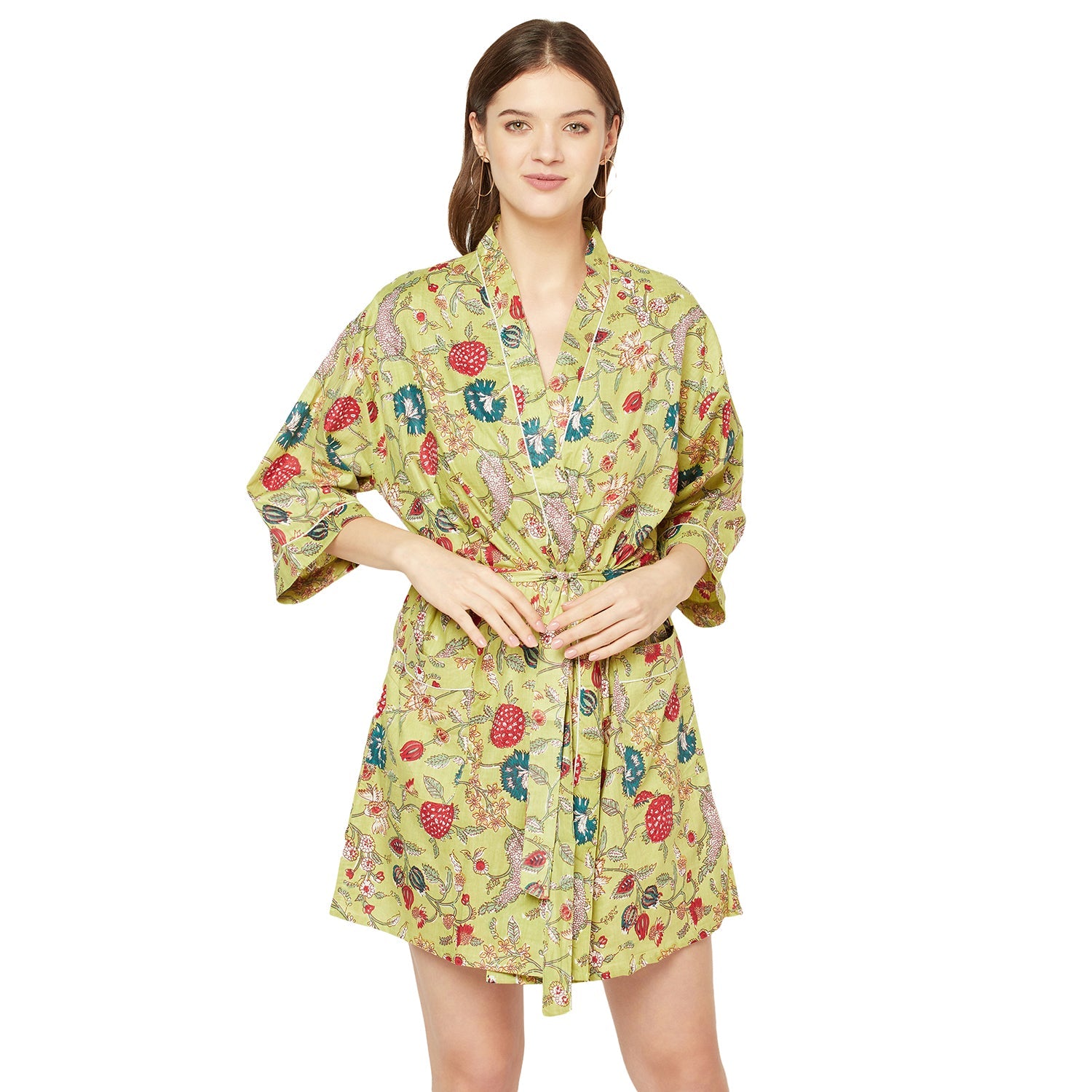 Paradise Found Cotton Kimono Robe - 100% Cotton