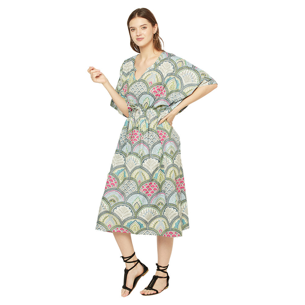Spiritual Symmetry Cotton Kaftan - 100% Cotton