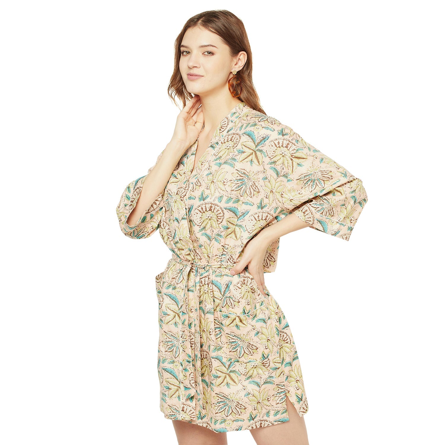Mystic Oasis - 100% Cotton Kimono Robe