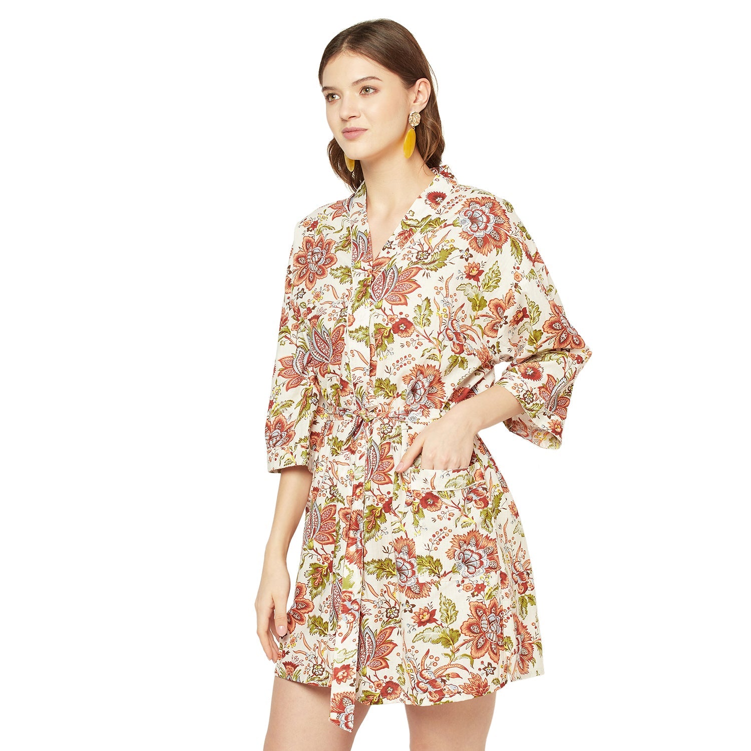 Vibrant Frida - 100% Cotton Kimono Robe
