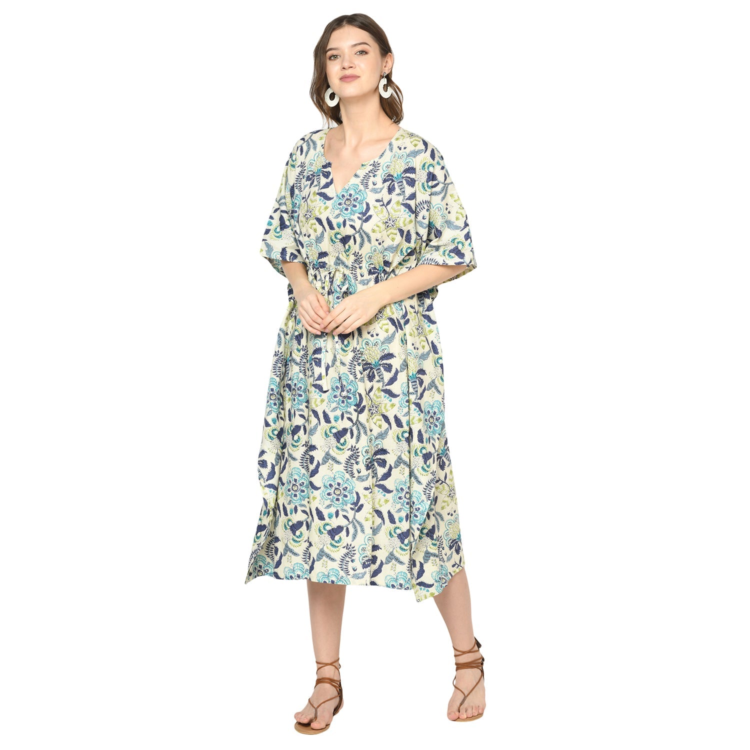 Subtle Spring Cotton Kaftan - 100% Cotton