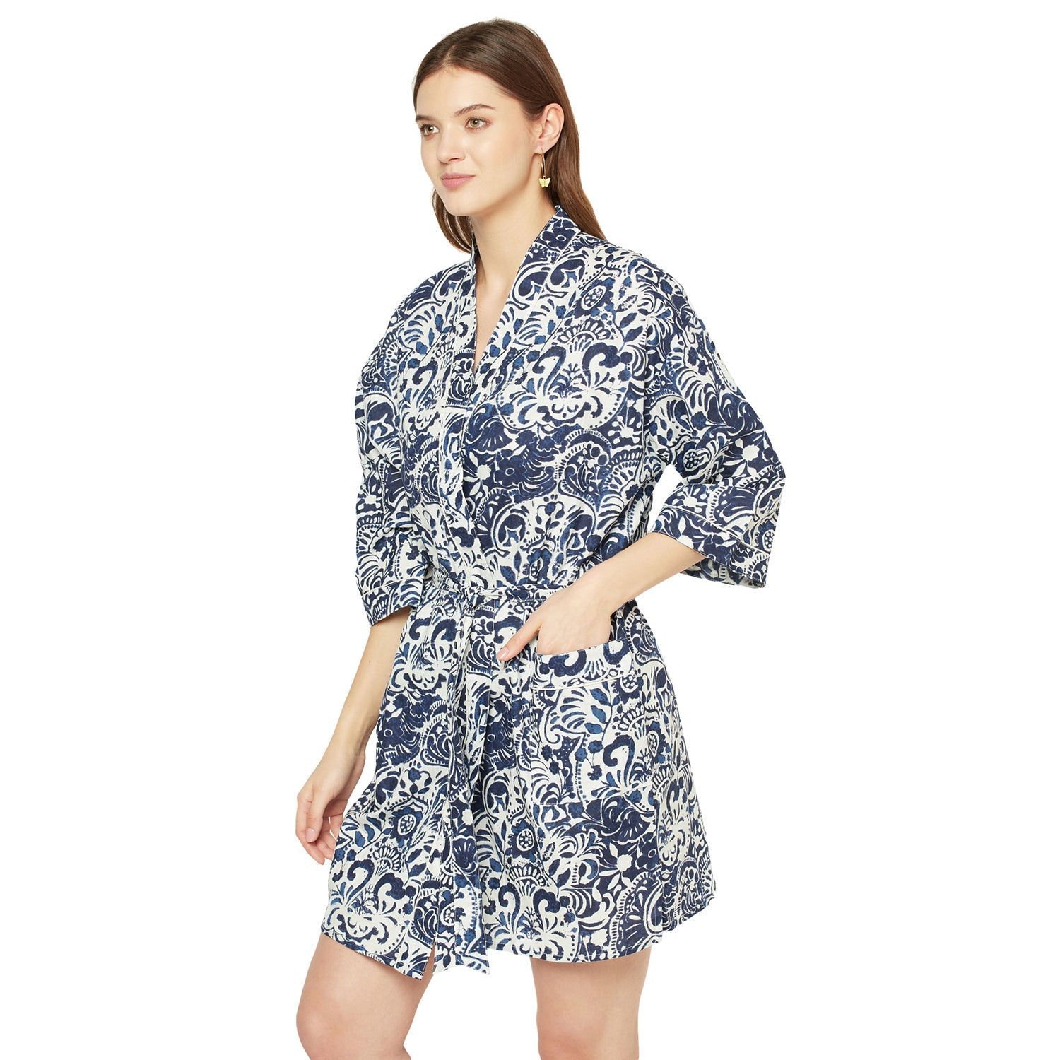 Summer Haven Cotton Kimono Robe - 100% Cotton