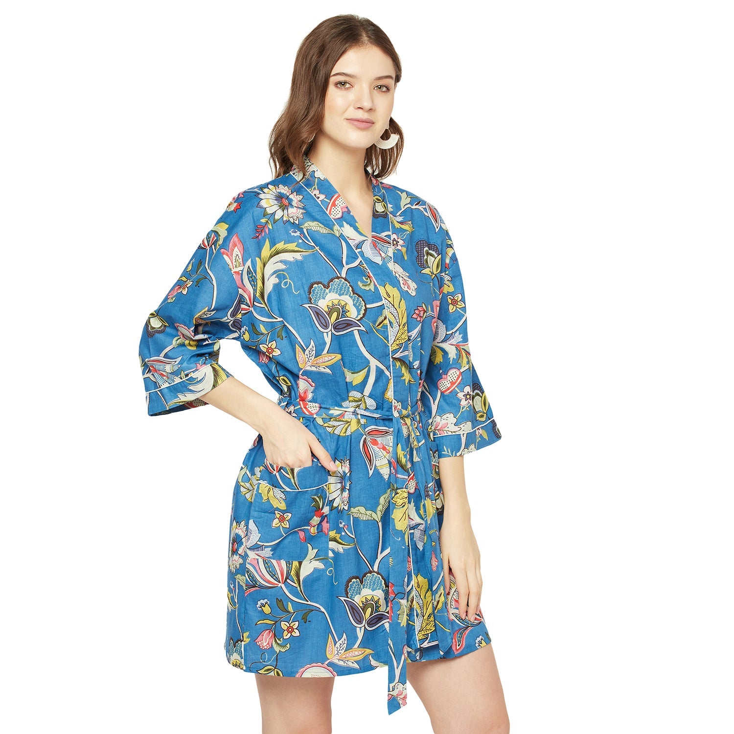 Turkish Dreams - Floral Kimono Bathrobe, Cover-Up