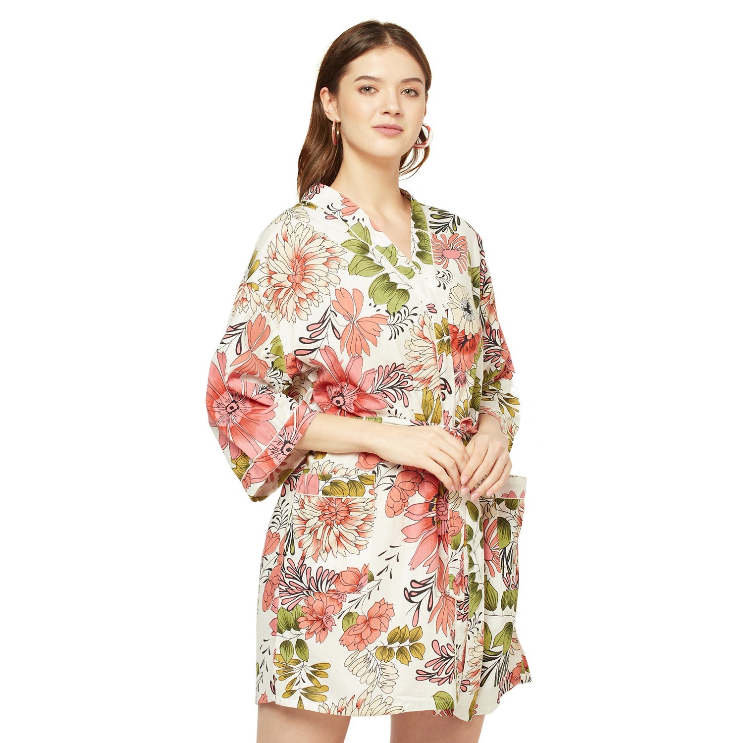 Calm Retreat Cotton Kimono Robe - 100% Cotton
