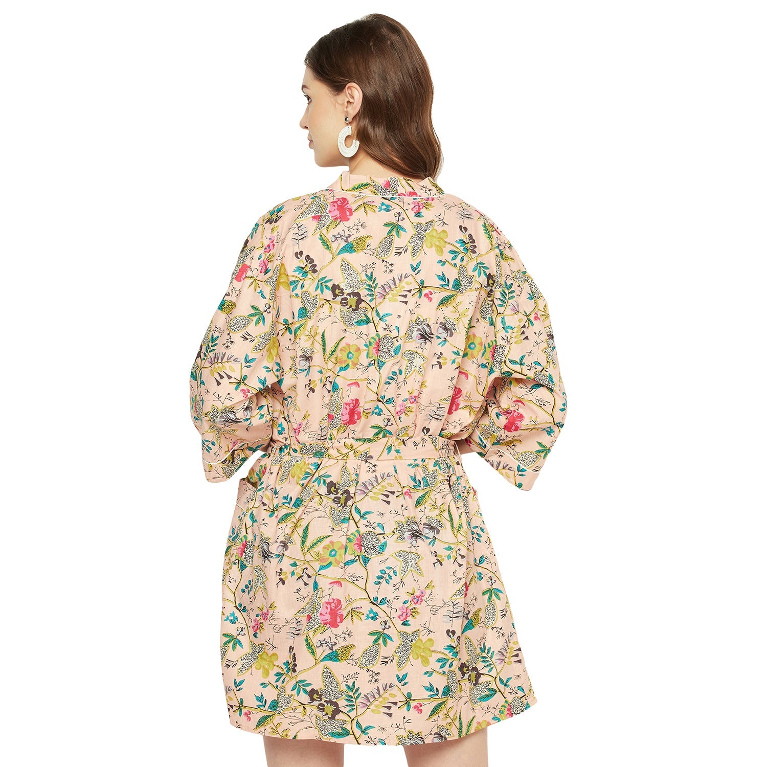 Frida's Haven - Cotton Kimono Bathrobe, Boho Wear