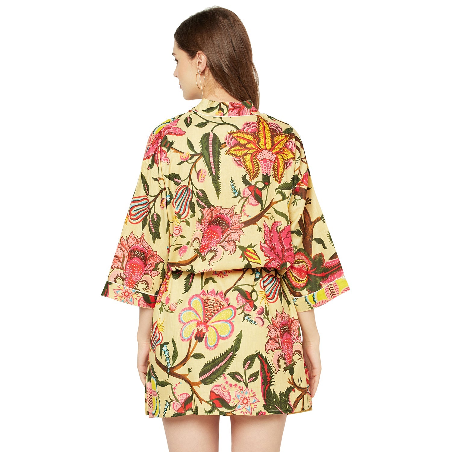 Frida Fantasy Cotton Kimono Robe - 100% Cotton