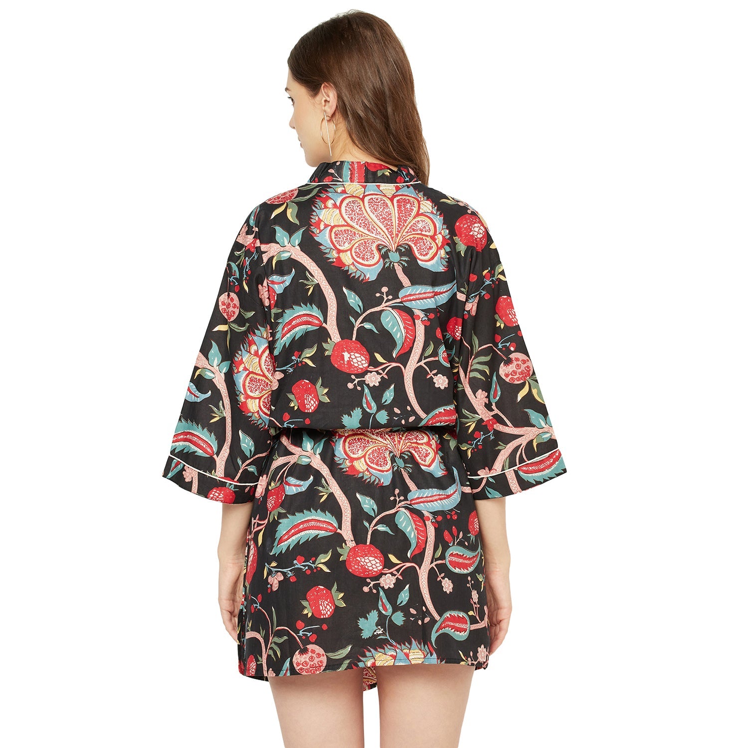 Gypsy Garden Cotton Kimono Robe - 100% Cotton