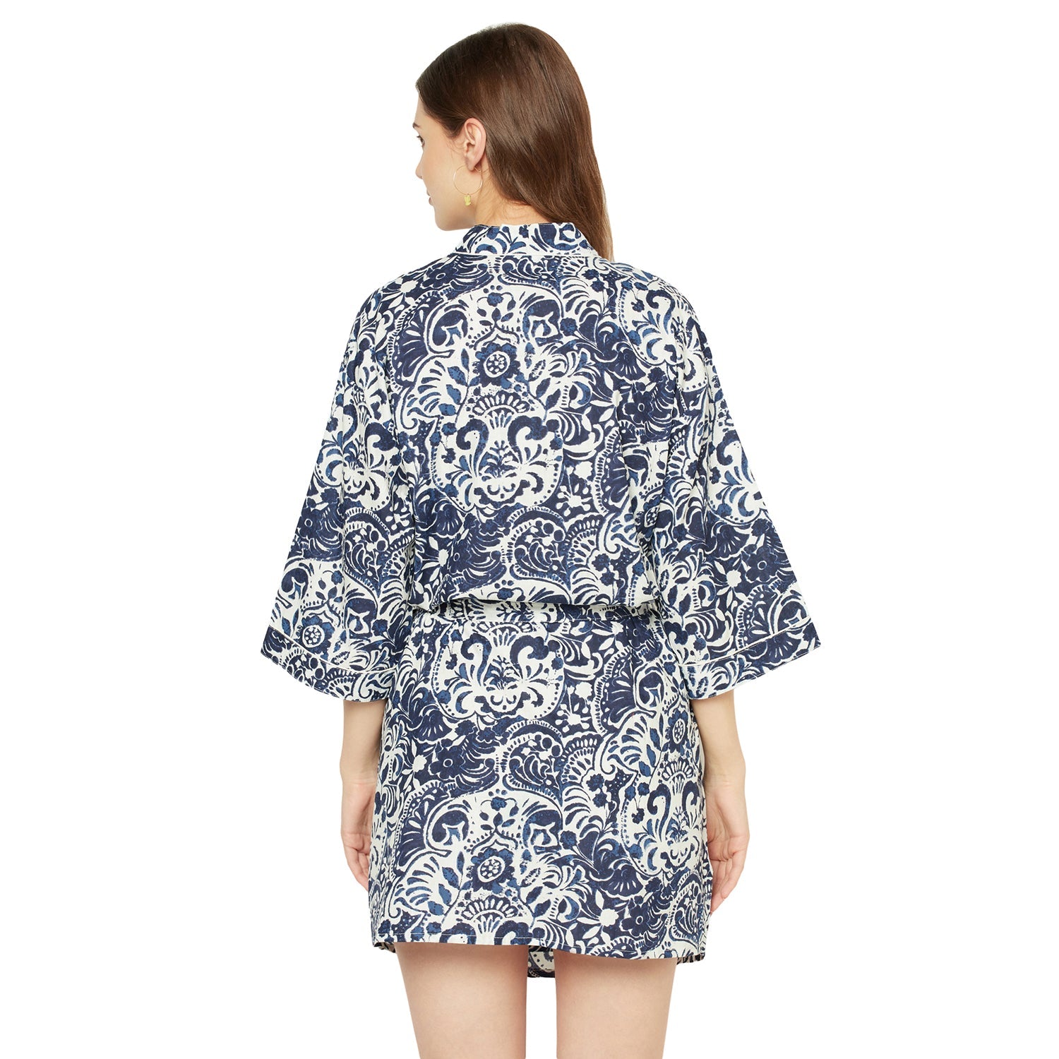 Summer Haven Cotton Kimono Robe - 100% Cotton