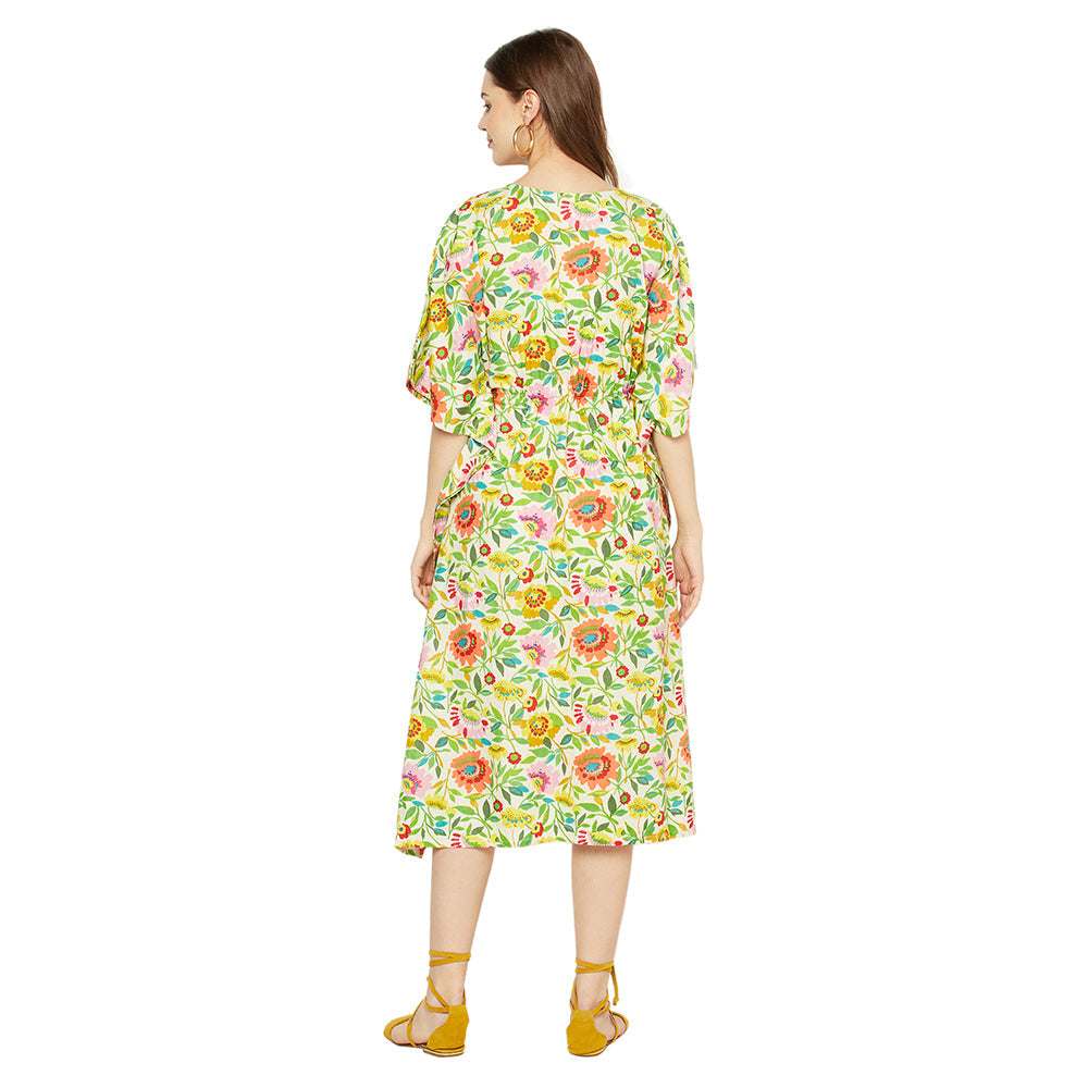 Botanical Bliss Cotton Kaftan - 100% Cotton