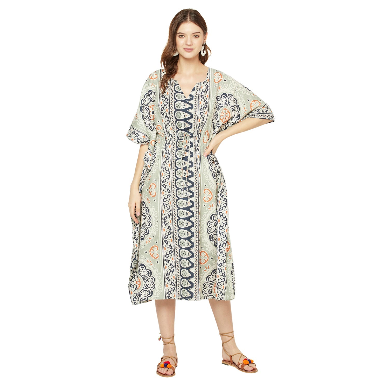 Harmonious Hues - 100% Cotton Kaftan