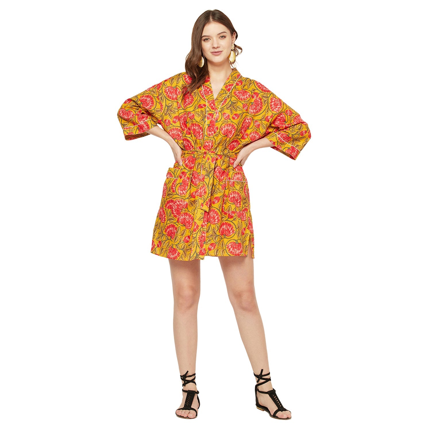 Island Enchantment - 100% Cotton Kimono Robe