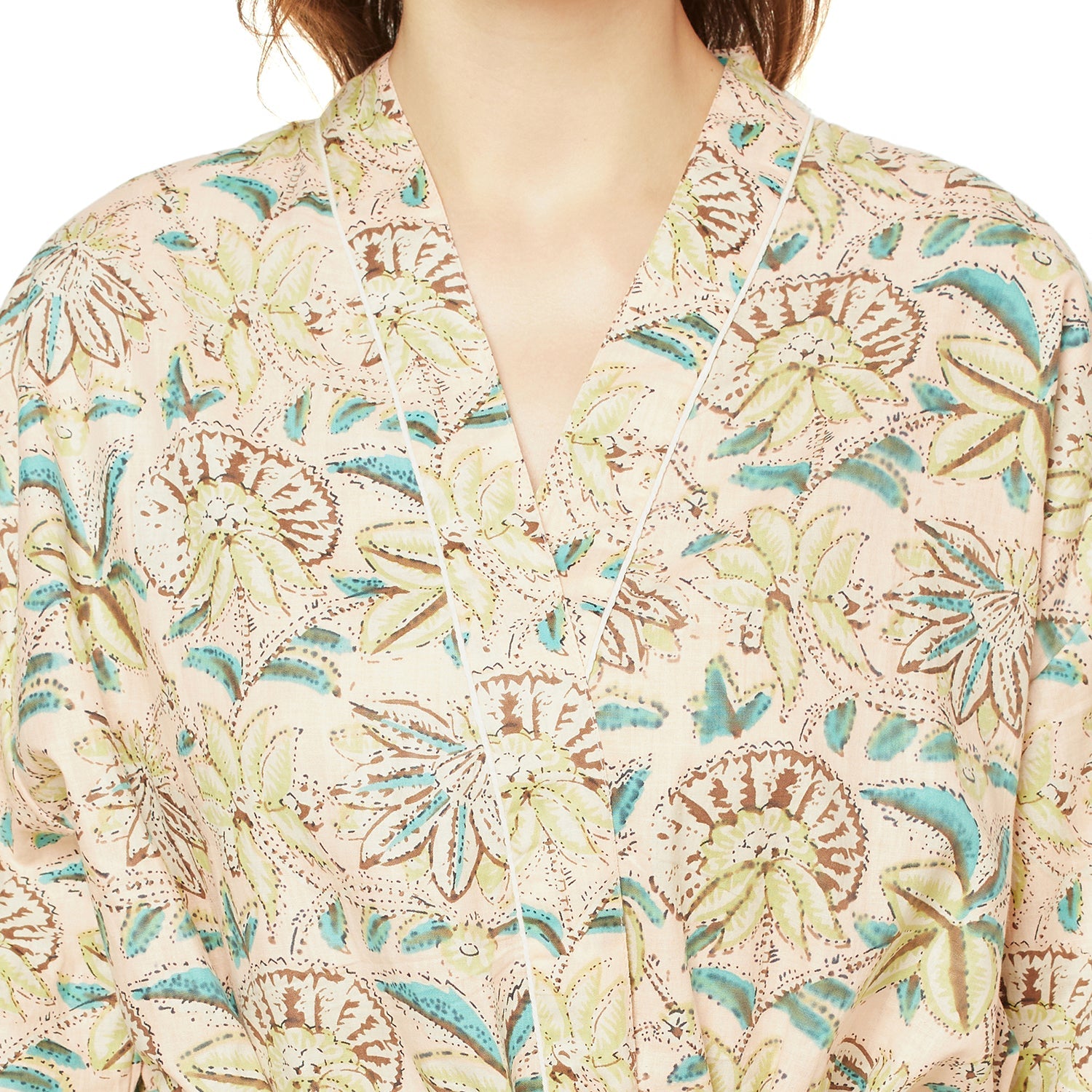 Mystic Oasis - 100% Cotton Kimono Robe