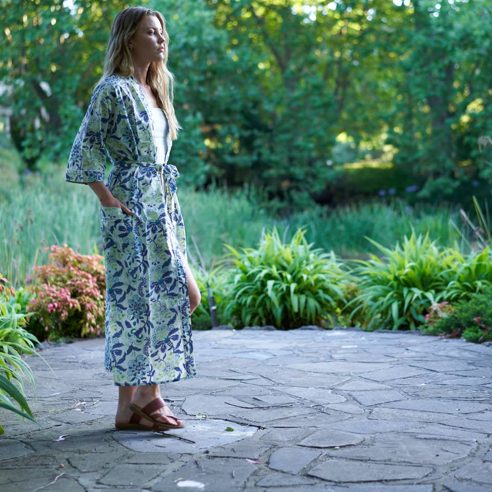 Pura Vida Cotton Kimono Robe - Chic Comfort
