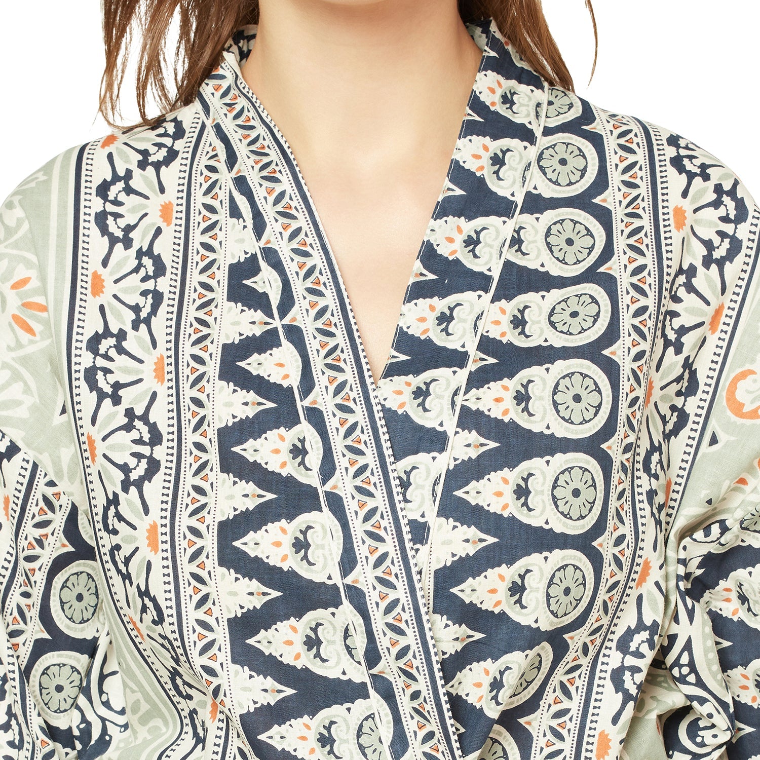 Frida's Allure - 100% Cotton Kimono Robe