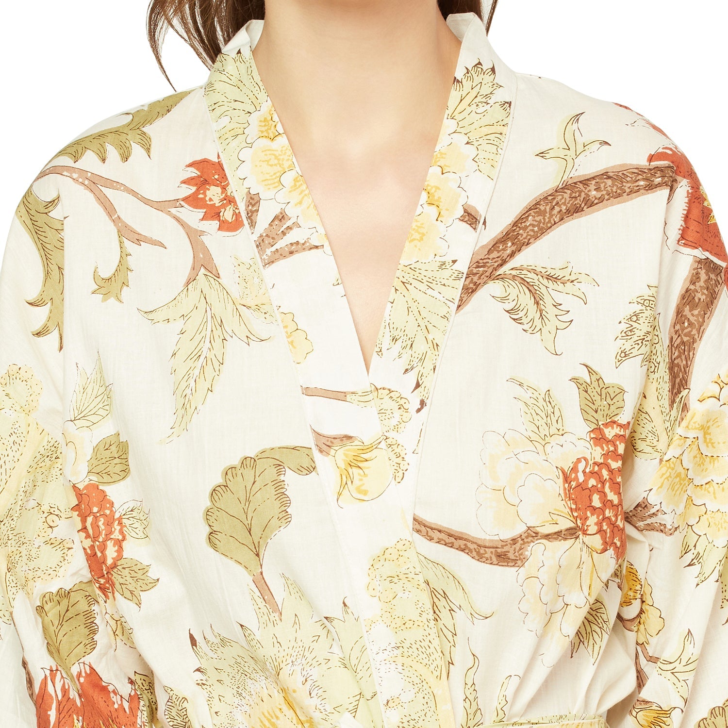 Summer Solstice Cotton Kimono Robe - 100% Cotton