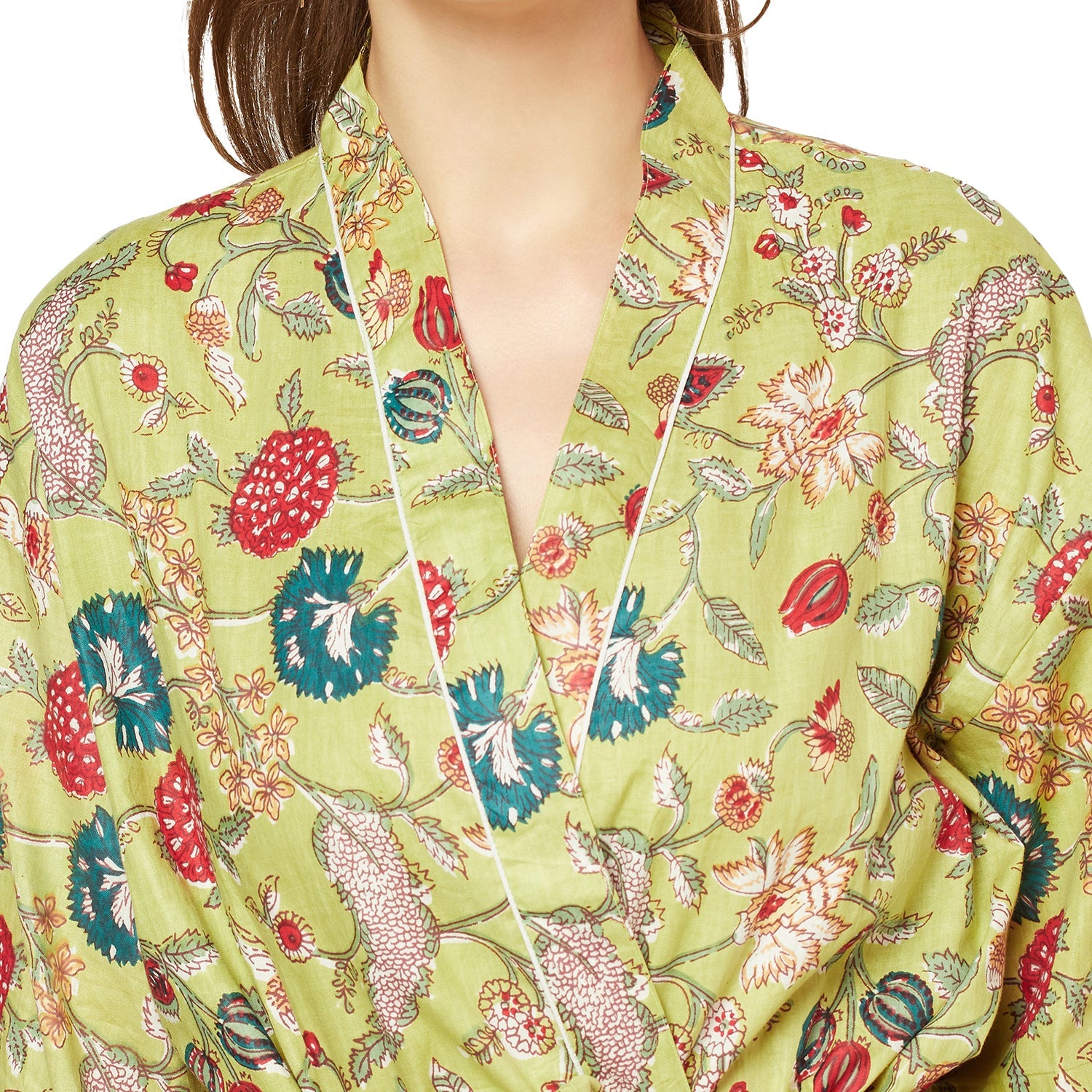 Paradise Found Cotton Kimono Robe - 100% Cotton