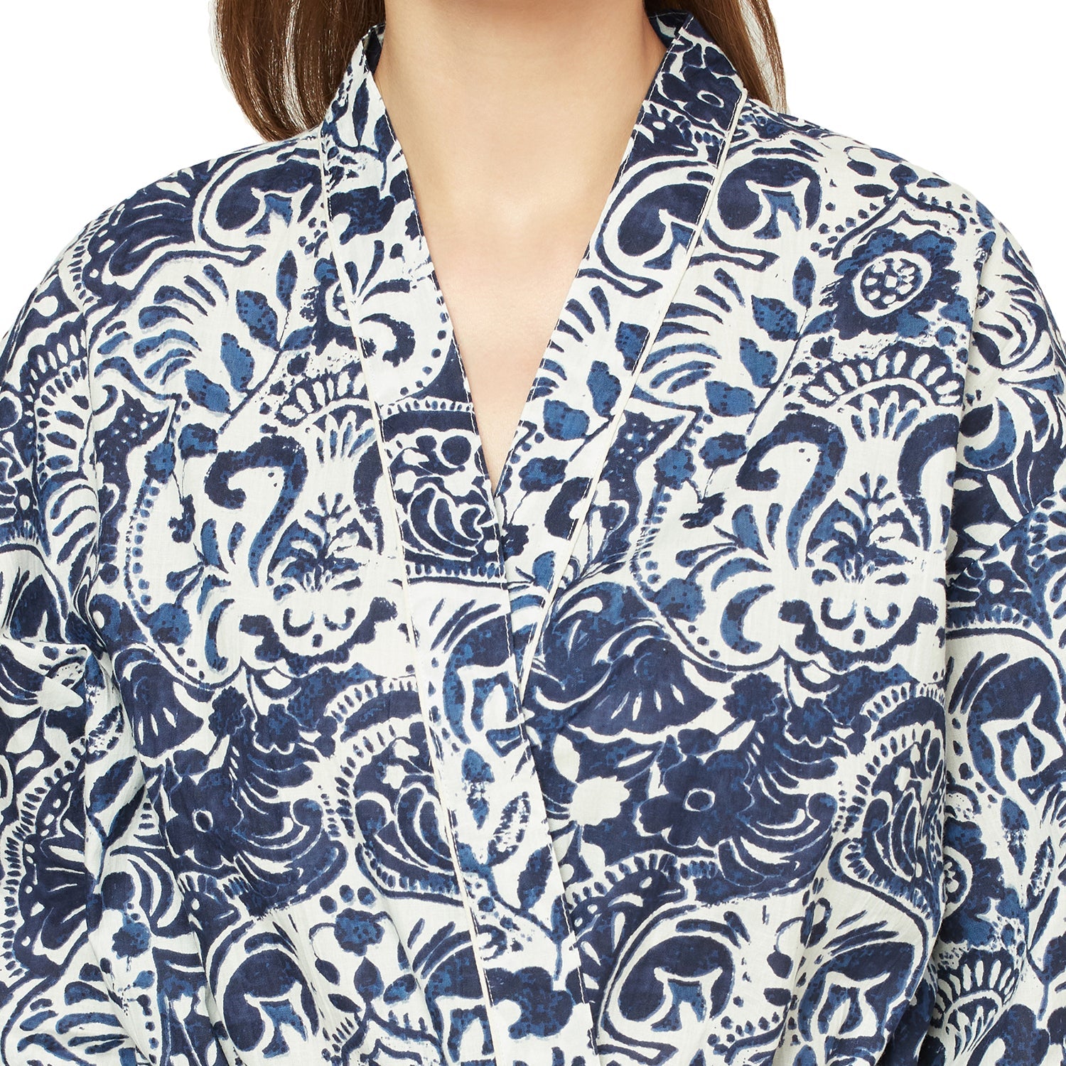 Summer Haven Cotton Kimono Robe - 100% Cotton