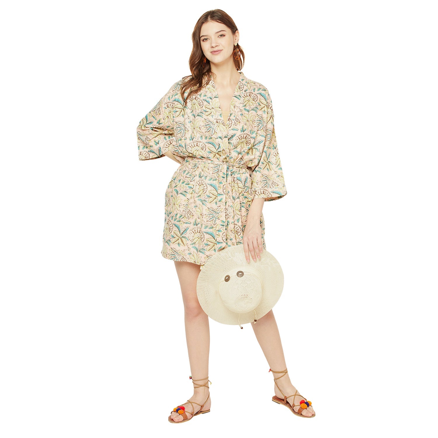 Mystic Oasis - 100% Cotton Kimono Robe