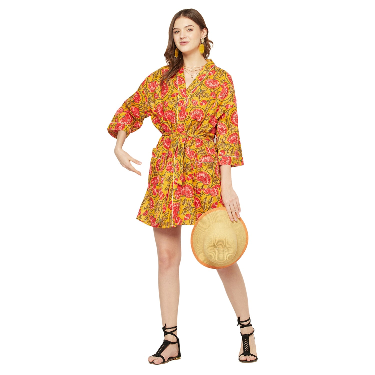 Island Enchantment - 100% Cotton Kimono Robe